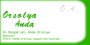 orsolya anda business card